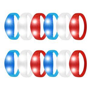 Bracelets lumineux personnalisés activés par la musique et le son pour enfants et adultes avec LED clignotantes - Cadeaux de fête parfaits - Product Image 1