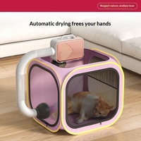 Sac de séchage pour animaux de grande capacité, cage de séchage pop-up pour animaux, maison de séchage transparente en maille pour animaux pour l'intérieur