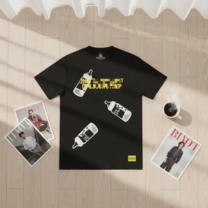 Camiseta de Manga Corta para Hombre, 100% Algodón, de Alta Calidad, Hombros Caídos, Estampada, Escaneable - Product Image 1
