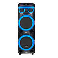 NDR-21280 double 12 "haut-parleur de tour de son de dent bleue de fête de théâtre de puissance élevée avec la boîte en bois de batterie rechargeable 100W