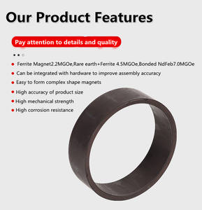 Venta al por mayor 45 plástico magnético 25 alto 8 polos ferrita imán unido anillo OEM alternador Rotor inyección soldadura procesamiento - Product Image 2