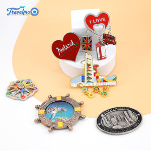 Souvenirs touristiques en métal fin Travelpro, aimants de réfrigérateur en alliage de zinc de haute qualité, cadeau de <span class=keywords><strong>vacances</strong></span>, nickelé brillant, imprimé UV - Product Image 6