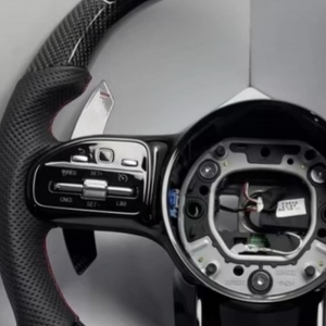 Volant en fibre de carbone LED pour Mercedes-Benz, mise à niveau du modèle ancien au style <span class=keywords><strong>AMG</strong></span>, W205 W167 <span class=keywords><strong>GLA</strong></span> GLC G E S Class W212 W213 W214 - Product Image 4