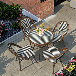 Caffè Hotel stile francese bistrot <span class=keywords><strong>sedie</strong></span> in <span class=keywords><strong>Rattan</strong></span> esterno Patio sedia <span class=keywords><strong>da</strong></span> <span class=keywords><strong>giardino</strong></span> ristorante sedia <span class=keywords><strong>da</strong></span> pranzo - Product Image 3