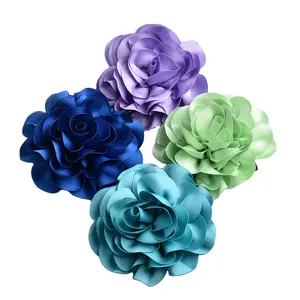 Fashionable Cool Color Fabric Rose Handmade Brooch