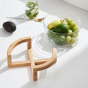 Fábrica de China, 1800ml/2800ml/3800ml, cocina, restaurante, ensaladera de cristal transparente, cuenco redondo para postres, cuencos para mezclar frutas - Product Image 6