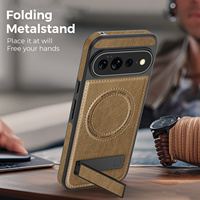 Étui en cuir magnétique pour Google Pixel 11 Pro XL 10 Pro XL 9 10A 9A 8 avec support invisible, coque de protection fine avec béquille