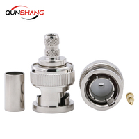 Adaptador de Conector BNC Superbat Convert RF 1P Belden 1855A Mini de Precisión, Coaxial, Cobre, Chapado en Oro, Carcasa de Latón Niquelado