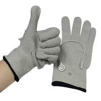 Gants de massage magnétiques conducteurs antibactériens ALLESD à dix doigts avec fibres d'argent pur