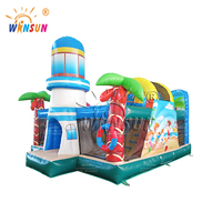 Équipement de location de fête WINSUN, trampoline gonflable d'intérieur, style plage, trampoline gonflable, château gonflable