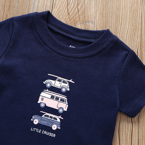 Venta al por Mayor desde China: Conjuntos de Ropa para Bebés, Camisetas con Estampados de Dibujos Animados para Niños, Manga Corta - Product Image 3