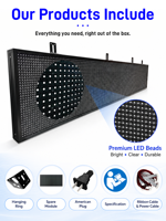 Letrero LED para Exteriores P10 a Todo Color, Resistente al Agua IP65, Texto Desplazable Programable, Brillo de 500-4000 Nits, para Tiendas y Restaurantes
