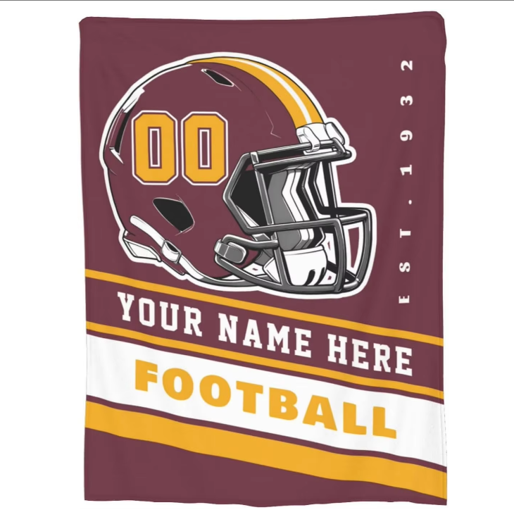Custom Design Flannel Blankets 32 Teams Washington Commanders