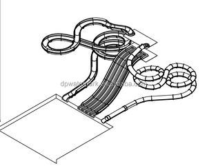 大人の屋外ウォータースポーツ商業アクアテーマパーク機器リゾート場所カスタムグラスファイバーウォータースライドグループ - Product Image 3