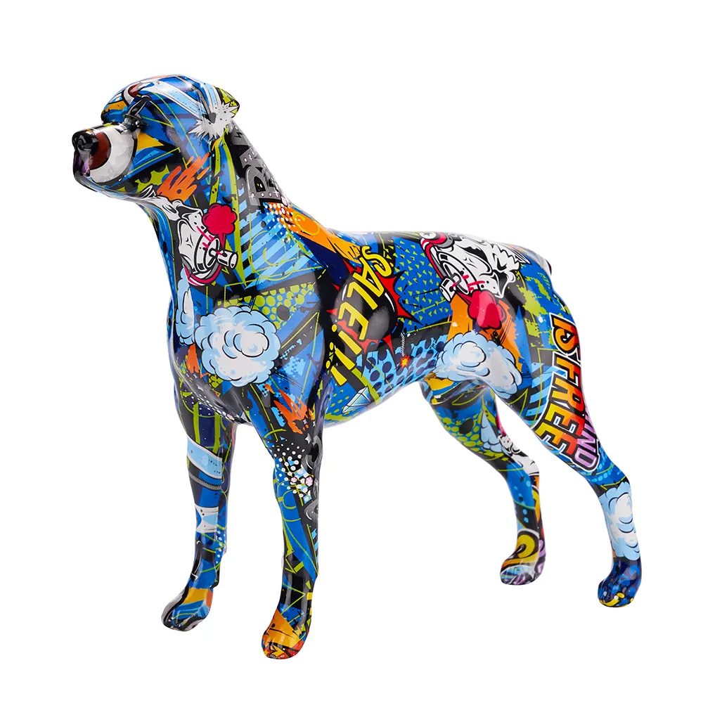 Creative Art สัตว์ Rottweiler เรซิ่นงานฝีมือตกแต่งบ้านสีโมเดิร์น Decoracion Hogar Moderno เครื่องประดับ