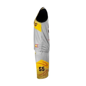 Tenues de basket sublimées, uniformes d'équipe de basket, design réversible, uniformes de basket grande taille, vente en gros Pakistan - Product Image 4