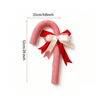Adorno Navideño de Bastón de Caramelo Grande, Bola de Navidad y Adornos para Árbol, Decoración Navideña en Stock