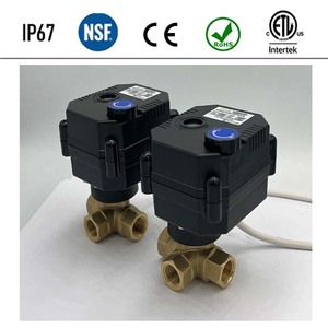 Válvula Motorizada Flomarvel Fh-s Fh-mo IP67 de 3 Vías con Anulación Manual Fh-mo 2.5nm DN8 DN15 DN20 DN25 Tipo L de Latón 12V 24V 110V - Product Image 3