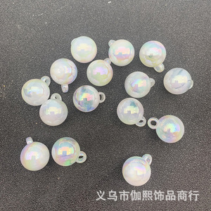 Iridescent Cloud Effect Beaded Charms 16mm Imitation Pearl DIY Jewelry Accessory Phone Chain Car Pendant Unisex - Product Image 4