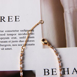 Pulsera de Cadena de Mano Chapada en Oro de 16K con Circonitas Cúbicas, Diseño Geométrico Clásico, Ajustable, para Mujeres y Hombres, Ideal para Regalo - Product Image 4