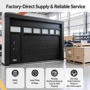 Porte de garage sectionnelle <span class=keywords><strong>en</strong></span> aluminium isolée, ouvre-porte automatique, commande intelligente, résistant aux intempéries, réduction du bruit - Product Image 5