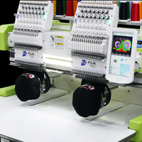 Machine à broder commerciale informatisée à grande vitesse à double tête pour casquettes, chapeaux et t-shirts, fabricants de machines à broder à 2 têtes