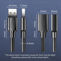 Cable de Extensión USB 2.0 Tipo A Macho a Hembra, Extensor de Datos de 480 Mbps para PC, Impresora, Cámara, Teclado