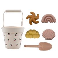 Ensemble de jouets de plage en silicone BPA écologiques personnalisés jouets de plage de sable portables seau bêche unisexe pour les enfants