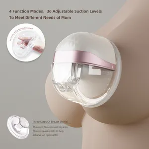 नए आगमन वायरलेस इलेक्ट्रिक स्तन पंप बीपा-मुक्त सिलिकॉन पहनने योग्य हाथ मुक्त स्तन पंप