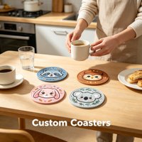 Sous-verres en PVC souple 3D personnalisés en gros, sous-verres à logo personnalisé, ensemble de sous-verres OEM ODM, protection de table pour la maison et les cadeaux