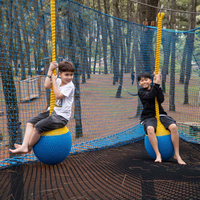 Trampoline commercial pour sommet d'arbre, équipement de parc d'aventure extérieur avec filet de cordes pour enfants et adultes, designs personnalisés Netstribe