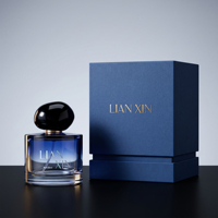 Flacon de parfum cylindrique multicolore 50 ml, bouchon noir mat brillant effet galet, vaporisateur de parfum écologique personnalisé pour hommes et femmes