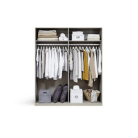 Armoire moderne de haute qualité à portes battantes, blanc pur, 4 portes, grande armoire en bois, placard