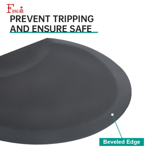 2 '<span class=keywords><strong>x</strong></span> <span class=keywords><strong>3</strong></span>' 'แผ่นรองเก้าอี้แบบตั้งสำหรับร้านตัดผมหนาดำครึ่งวงกลม1/2 "หนาเสื่อเก้าอี้ตัดผม - Product Image 3