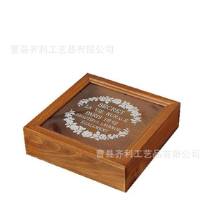 Caja de madera retro con nueve compartimentos, hecha a mano, de madera de pino, para almacenamiento de té y joyas, venta directa de fábrica de Shandong. - Product Image 5
