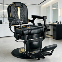 Fauteuil de Barbier Professionnel Relevable pour Salon de Coiffure et de Barbier, Idéal pour la Coiffure et le Rasage du Visage