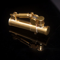 Briquet à kérosène vintage en laiton style trench, allumage automatique à une touche, mécanisme de bascule, briquet à huile rétro, cadeau
