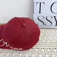 Nueva Gorra de Béisbol para Mujer, Estructurada, con Bordado de Letras, Estilo Desgastado, Versátil, para Viajes al Aire Libre, Protección Solar, Casual