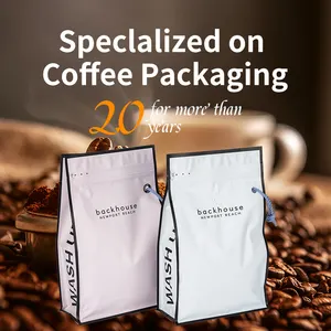 Coffee Bags 250g 500g 1000g Custom Printed Empty Tea Heat Seal Custom Coffee Beans Bag