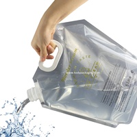 Sac de boisson de 5L gallon poche de bec liquide sac de café sac à bec avec poignée en plastique doypack liquide