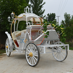 Princesse Royal Cheval et Carriage Filles Victoria Golden Cendrillon Calèche Mariage Buggy Chariot américain traditionnel - Product Image 6