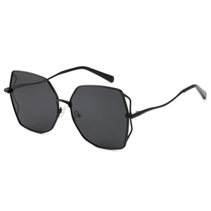 Gafas de Sol Geométricas Unisex, Montura Dorada Rosa, Lentes Degradados Marrones, 100% Protección UV, Moda Casual para Adultos - Product Image 4
