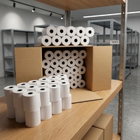 Rouleau de papier thermique de haute qualité 57x40mm pour caisse enregistreuse TPV, 100% pâte de bois, durable, lisse, avec logo personnalisé pour machines TPV