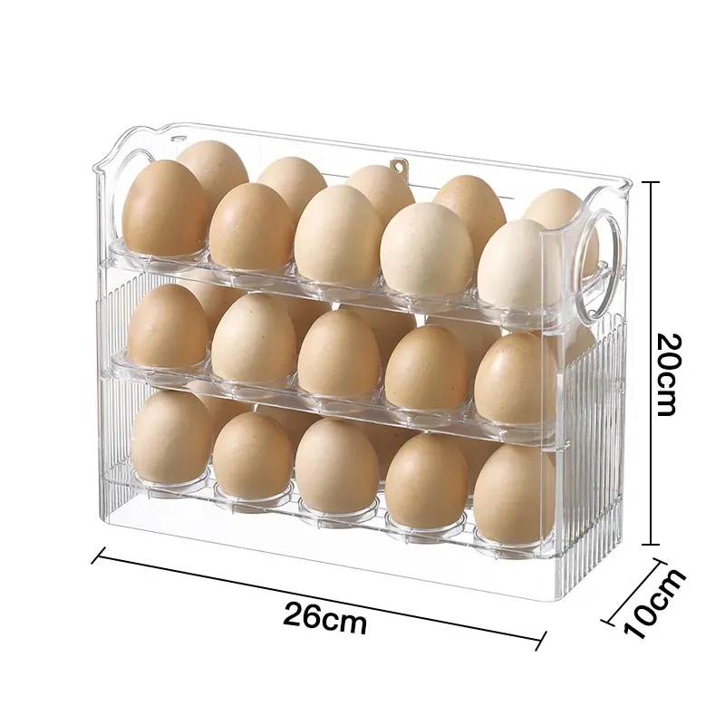 30 के लिए अंडे फ्लिप प्रकार रेफ्रिजरेटर के लिए अंडे भंडारण रैक स्टैंड धारक आयोजक बॉक्स अंडा कंटेनर ताजा ट्रे रसोई