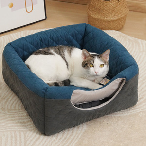 Winter warm cat <b>bed</b>, dog <b>bed</b>, foldable, all-season, semi-enclosed cat <b>bed</b>, cat house, pet supplies wholesale. - Product Image 1