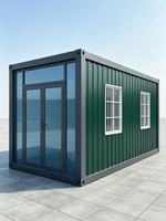 Unité Modulaire Démontable Préfabriquée en Panneaux Sandwich Respirants, Mur à Texture Brique, Bâtiment Portable pour Restaurant/Magasin