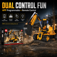 Bloques de Construcción Programables, Vehículo de Ingeniería, Excavadora a Control Remoto, Juego de Construcción de Robots Multimodelo, Juguete Robot para Niños