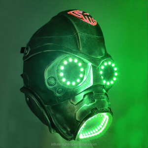 Último Modelo de Máscara LED, Máscara de Fantasma de <span class=keywords><strong>Resident</strong></span> <span class=keywords><strong>Evil</strong></span> 3 para Halloween, Disfraz de Personaje de Terror, Máscara Facial Protectora Antivirus de Resina - Product Image 6