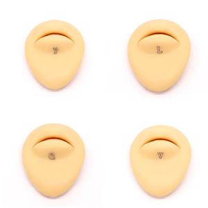 <span class=keywords><strong>Gaby</strong></span> Alphabet 16G ASTM F136 Titanio de grado implante, Anillo labial y Labret plano de inserción para cartílago, Joyería para piercing corporal al por mayor - Product Image 6