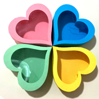 Usine En Gros Valentine Boîte Cadeau Emballage Chocolat Truffe Boîte D'emballage Pvc Fenêtre Petite Boîte De Chocolat En Forme De Coeur